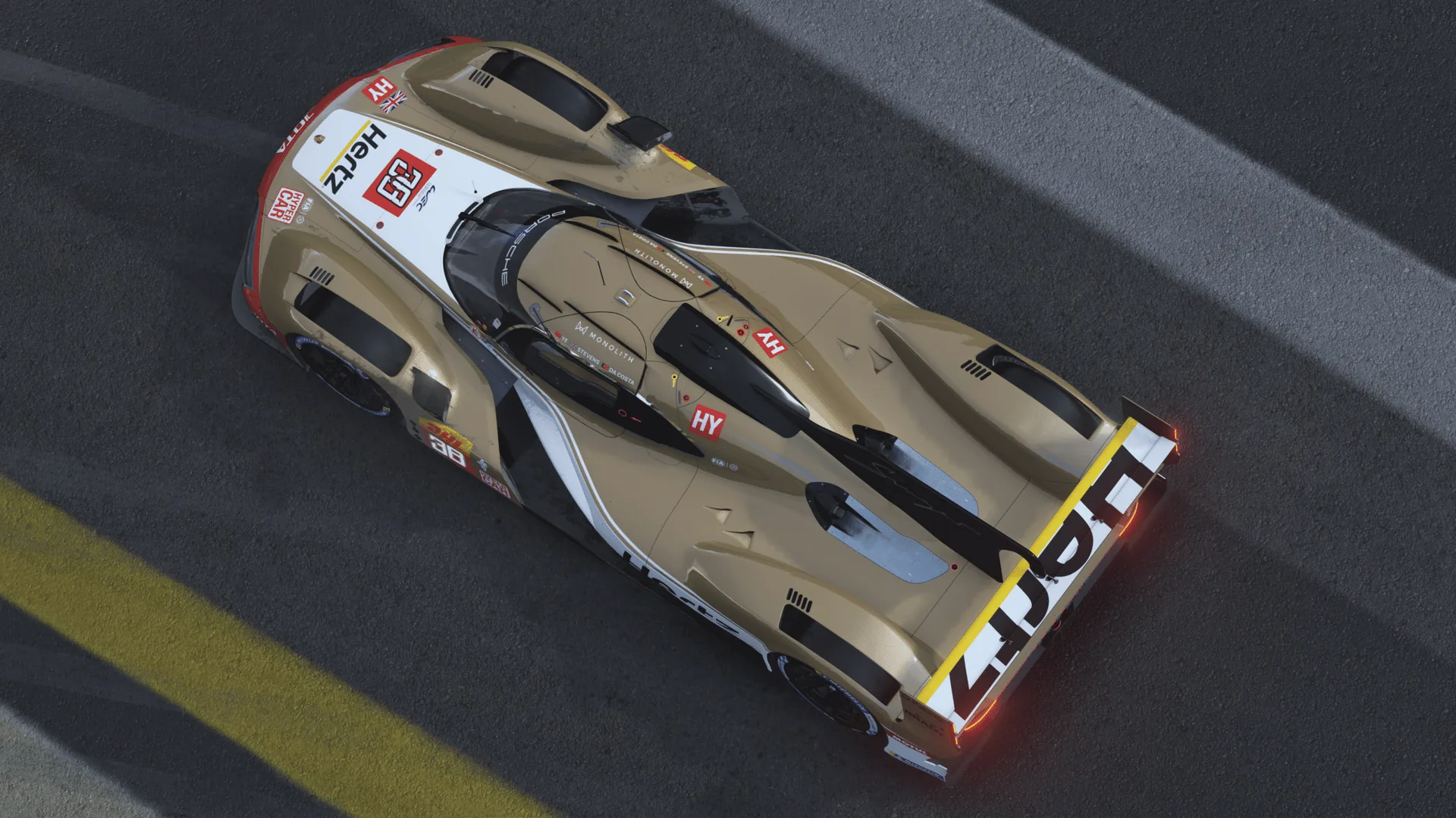 L'endurance, c'est Le Mans Ultimate, avec les Hypercars du championnat du monde comme cette Porsche 963. Sur PC seulement, pour l'instant. Visuel Motorsport Games.