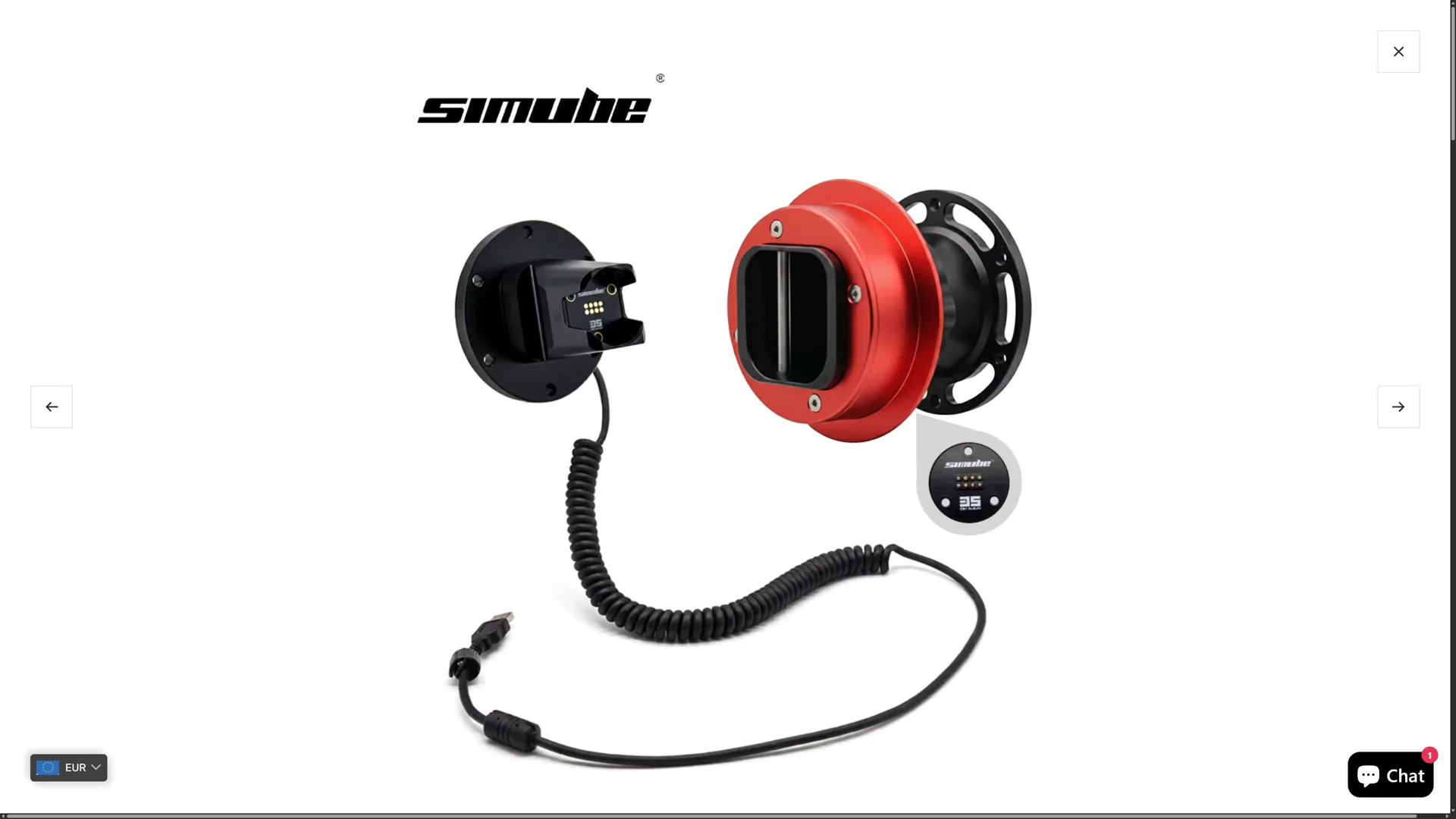 Le système Powerlink USB QR2 en version rouge sur le site Simube