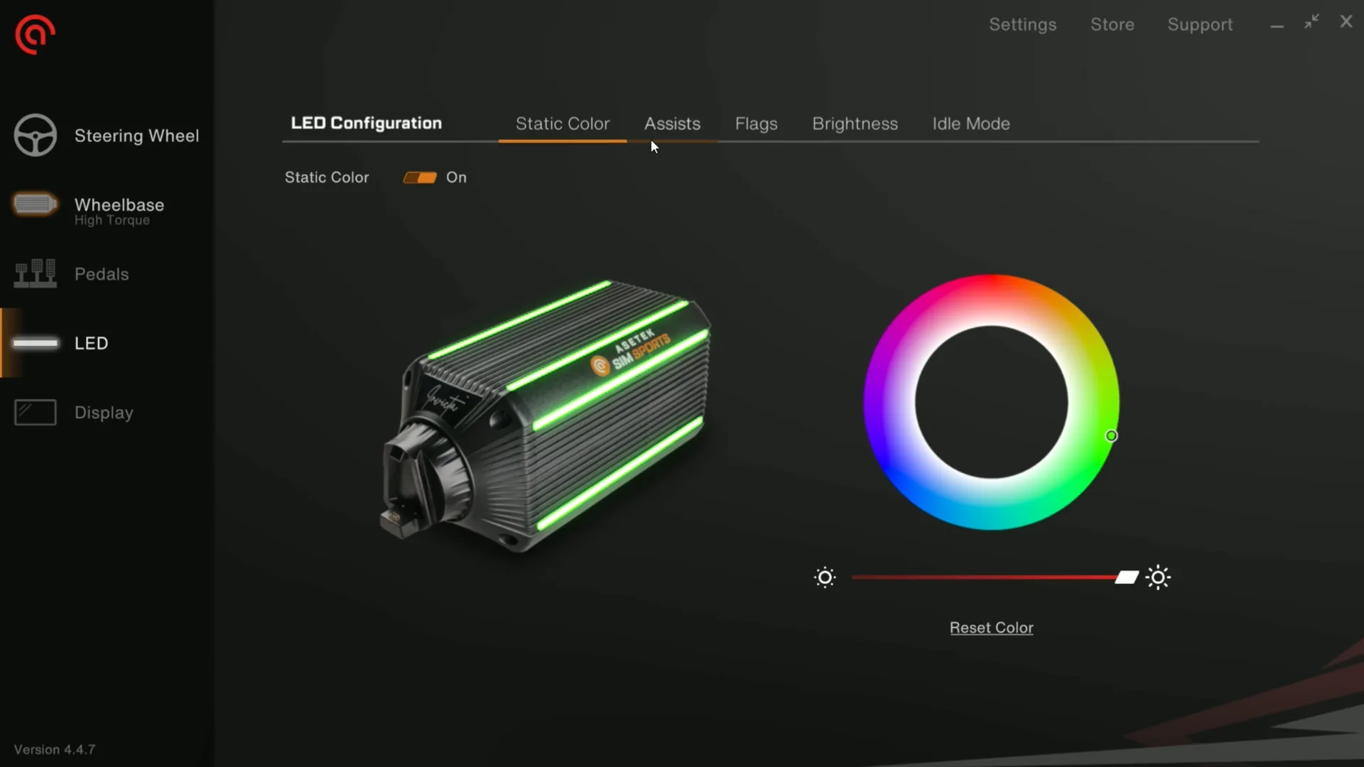 La configuration des LED dans RaceHub : couleurs, luminosité et affichage télémétrie