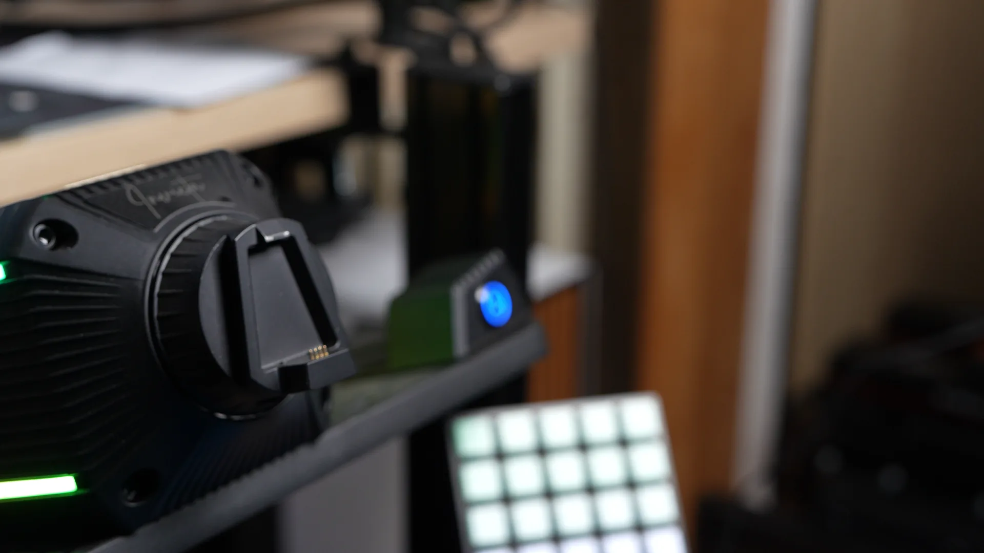 Le quick release côté base, volant retiré