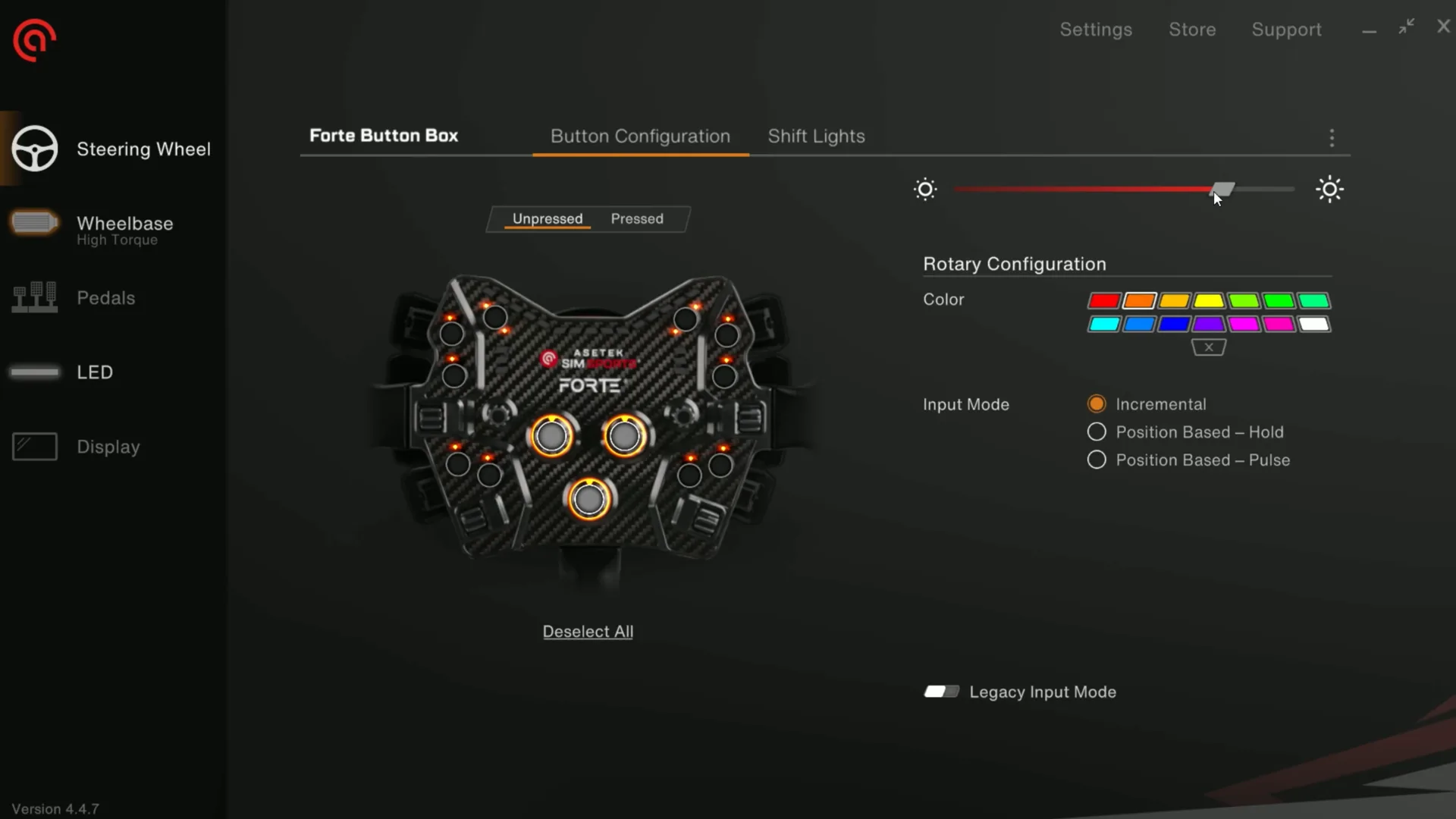 La configuration des rotatifs dans RaceHub