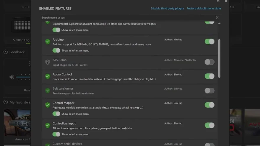 Pas de Control Mapper dans le menu de gauche ? Il se coche ici, dans l'ajout de fonctionnalités, puis OK pour recharger.