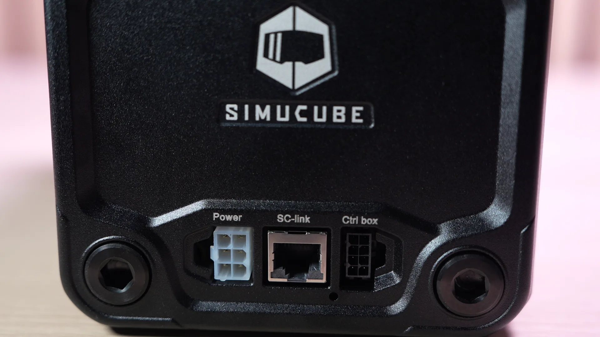 Arrière de la base avec les prises Power, SC-link (Ethernet RJ45) et Ctrl box