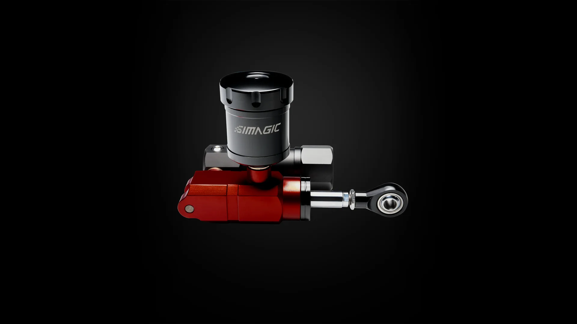 Le kit P-HYS, 159 $ chez Simagic : c'est lui qui fait passer le frein du P1000 en hydraulique. J'ai eu les deux versions, sans retrouver mon P2000. Visuel Simagic.
