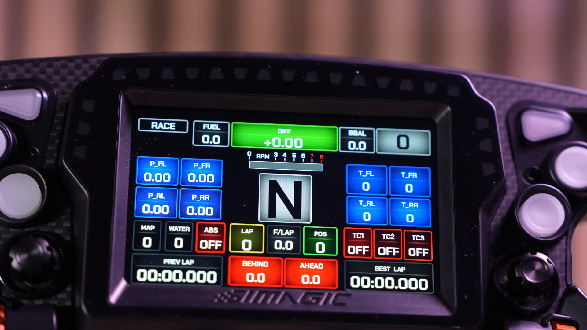 Un des dashboards Simagic affiché sur le MagicDash 4