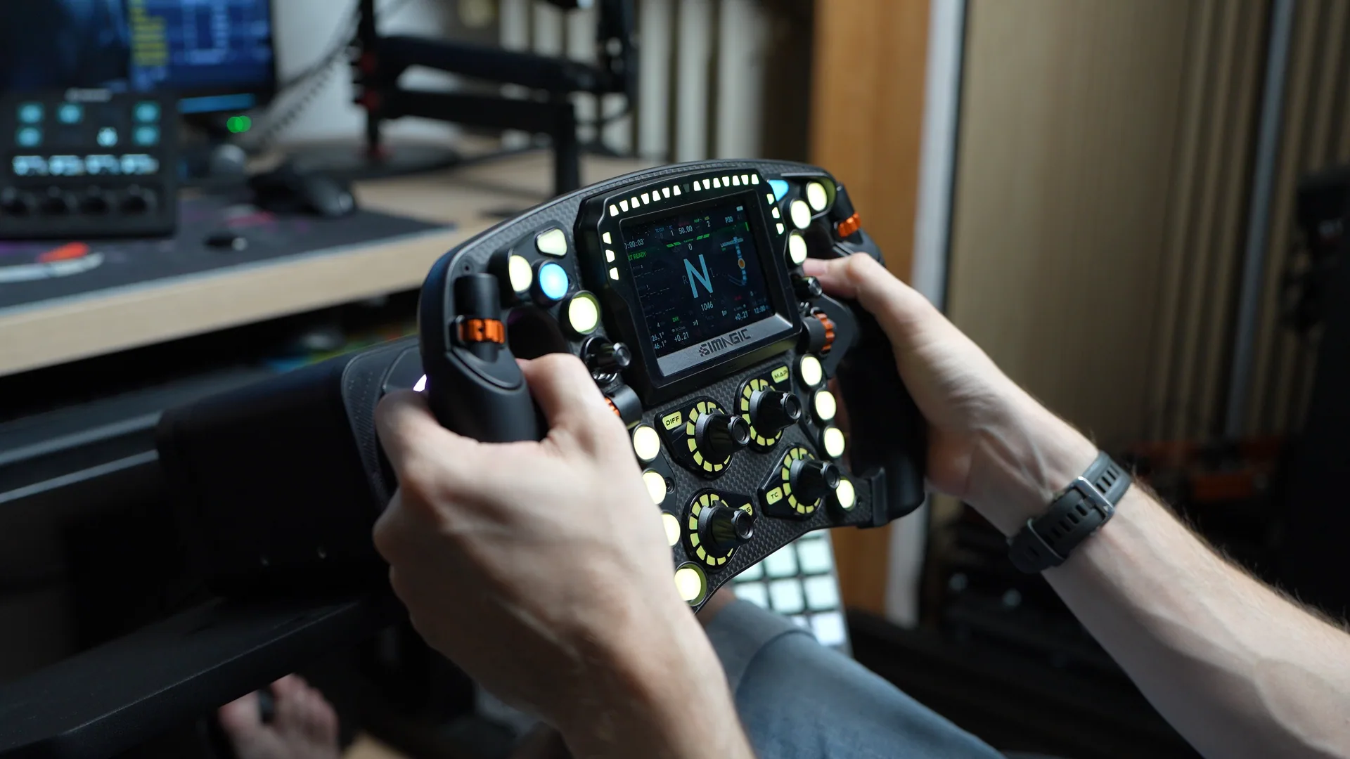 Les deux mains sur le volant, en session