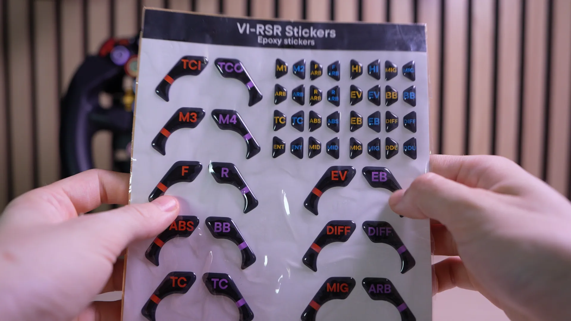 La planche de stickers epoxy en relief pour les encodeurs et palettes