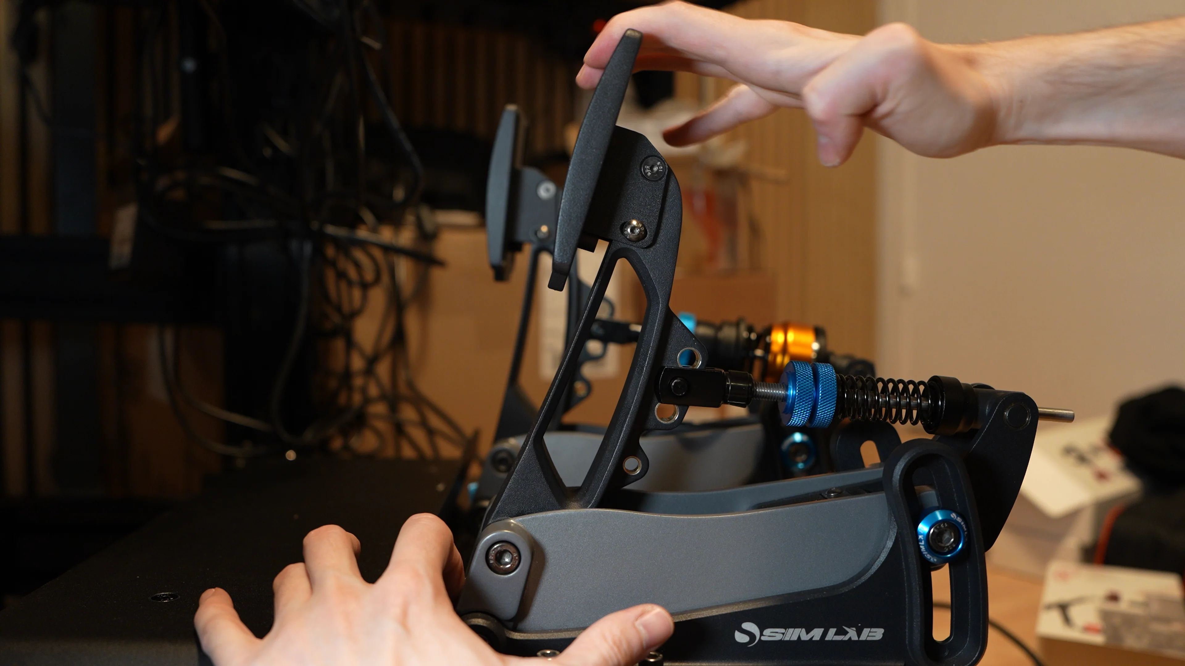 Test de la course, manipulation de la pédale